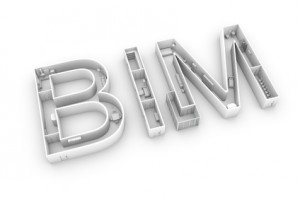 BIM is the interior on the white background 3D illustration